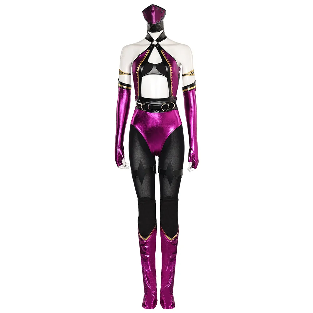Mortal Kombat 4 Mileena Jumpsuit Halloween Party Carnival Cosplay Costume