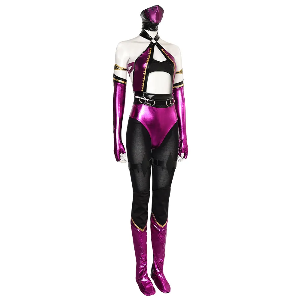 Mortal Kombat 4 Mileena Jumpsuit Halloween Party Carnival Cosplay Costume