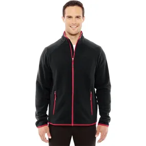 North End Men's Black/Olympic Red Polartec Fleece Jacket