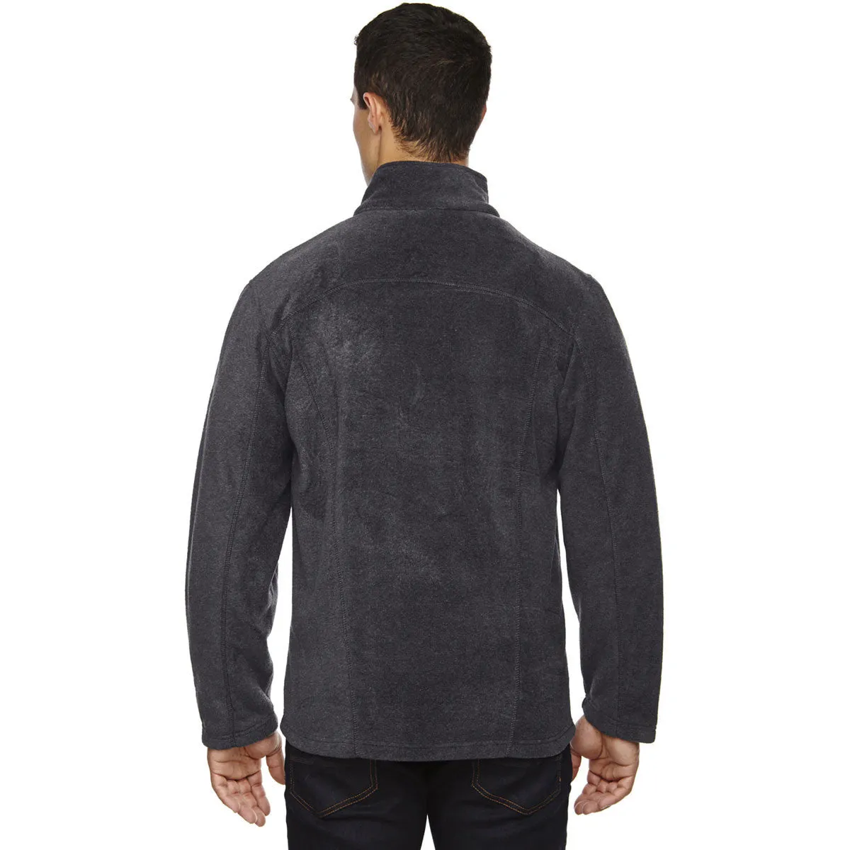North End Men's Heather Charcoal Tall Voyage Fleece Jacket