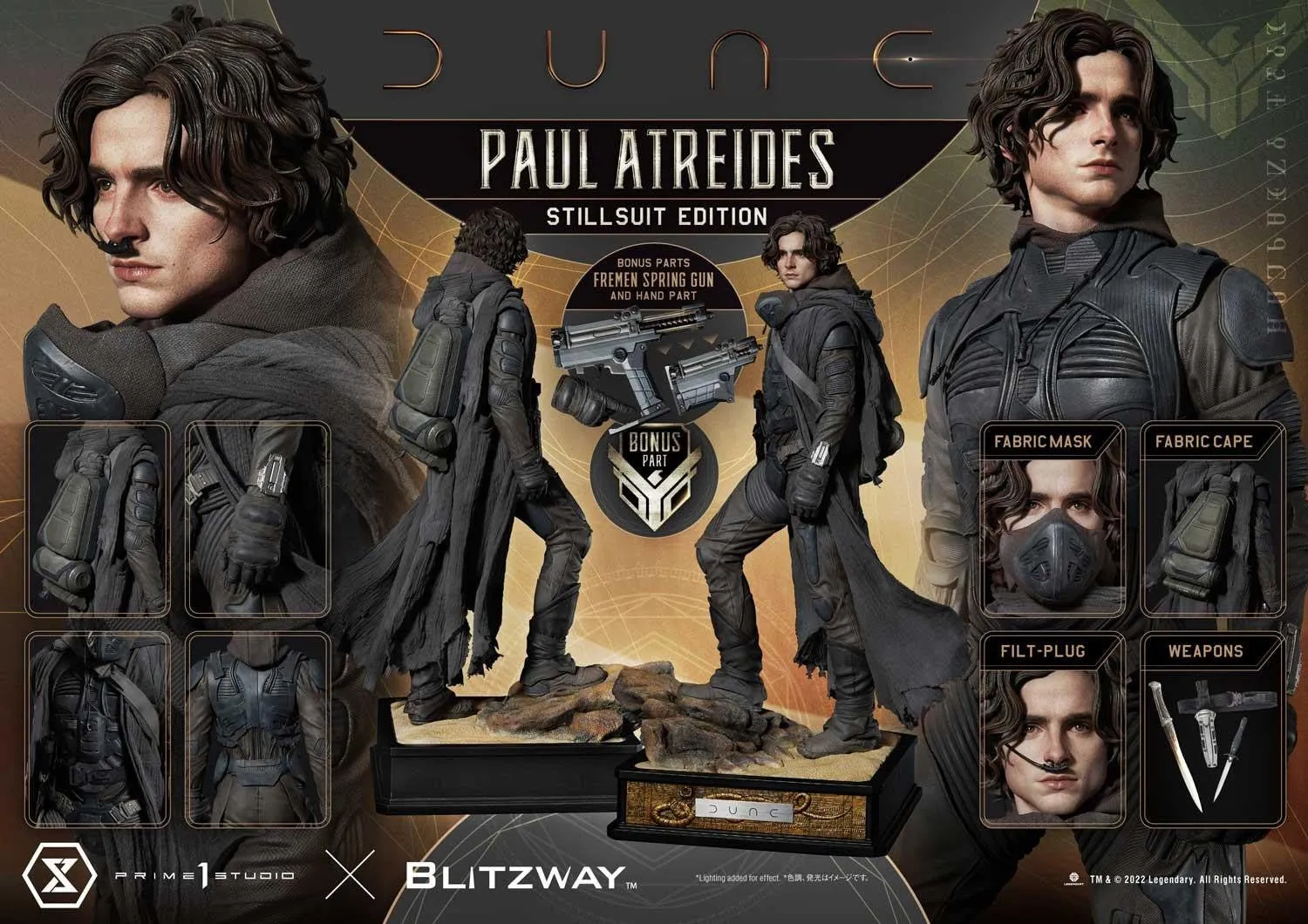 PRE-ORDER: Prime 1 Premium Masterline Dune (Film) Paul Atreides Stillsuit Bonus Version 1/4 scale Statue