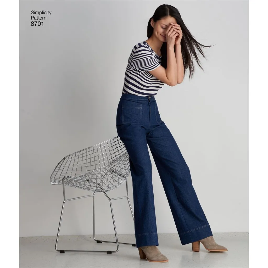 Simplicity Pattern 8701 Women's Trousers with Options for Design Hacking