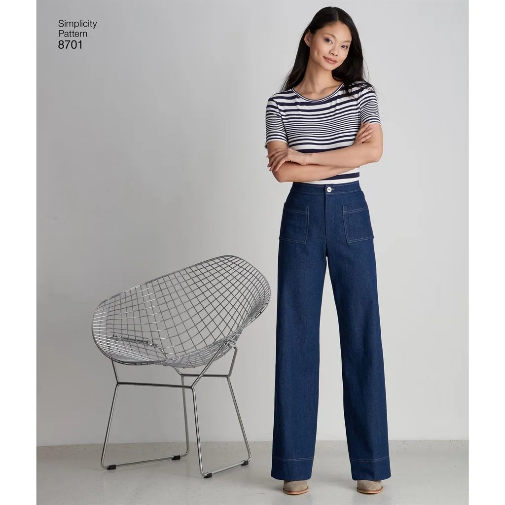 Simplicity Pattern 8701 Women's Trousers with Options for Design Hacking