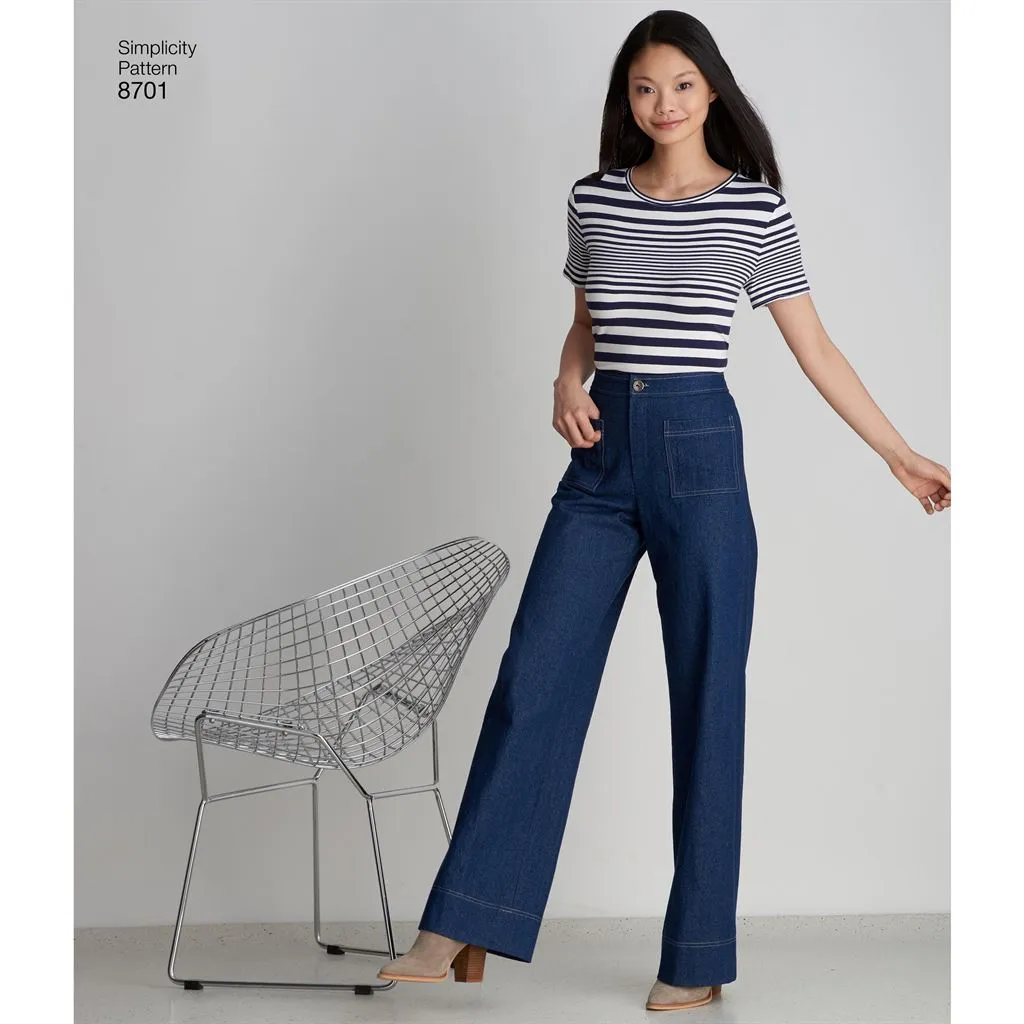 Simplicity Pattern 8701 Women's Trousers with Options for Design Hacking