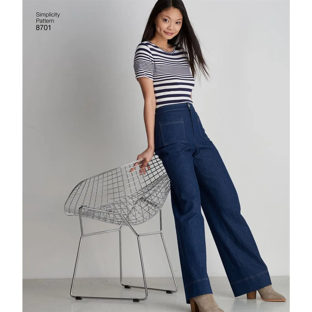 Simplicity Pattern 8701 Women's Trousers with Options for Design Hacking