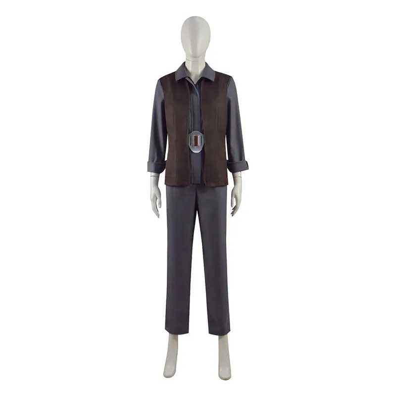 Star Wars Princess Leia Cosplay Costume Brown Vest Uniform Halloween Carnival Suit