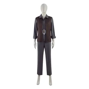 Star Wars Princess Leia Cosplay Costume Brown Vest Uniform Halloween Carnival Suit