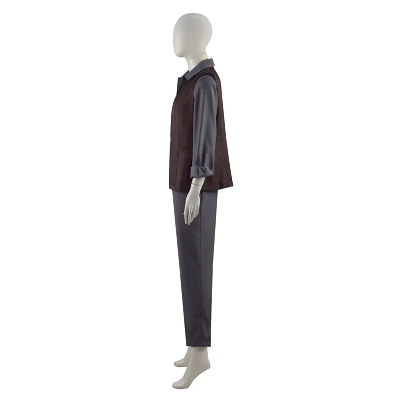 Star Wars Princess Leia Cosplay Costume Brown Vest Uniform Halloween Carnival Suit