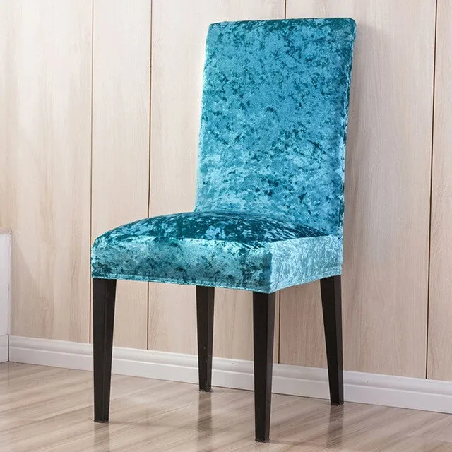 Super Soft And Delicate Velvet Chair Cover For Kitchen/Wedding Elastic Chair Covers Spandex Dining Room Office Chair Slipcover