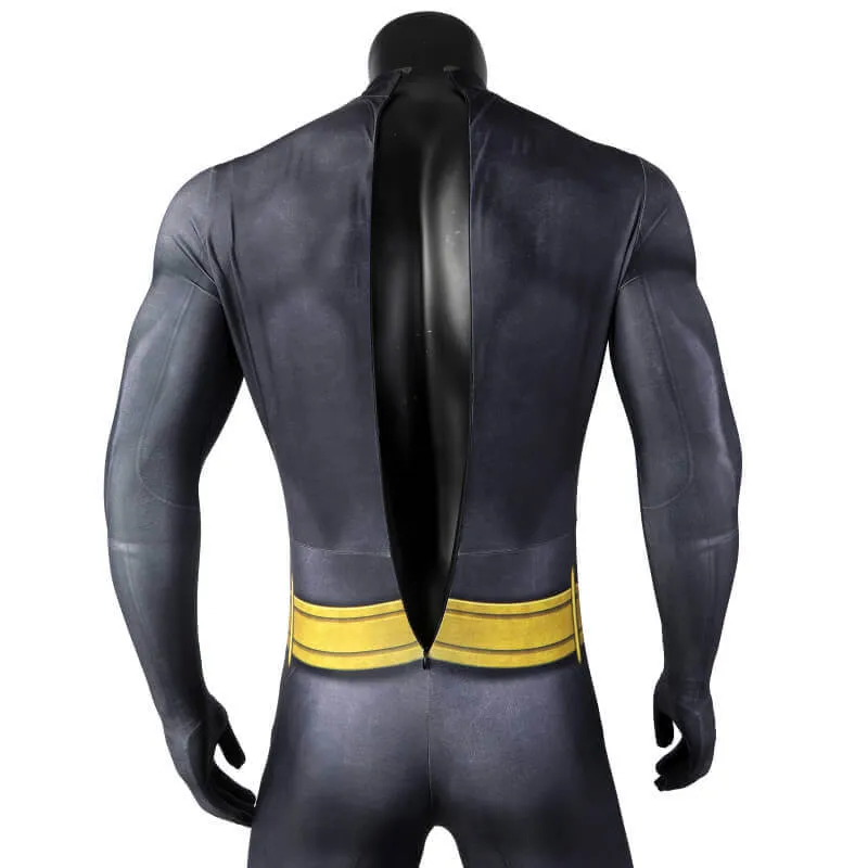 The Flash Batman Bruce Wayne Suit Halloween Cosplay Costume with Cloak