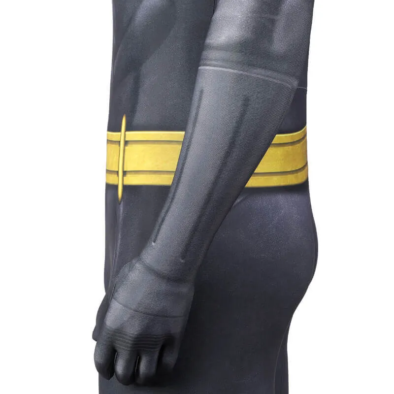 The Flash Batman Bruce Wayne Suit Halloween Cosplay Costume with Cloak