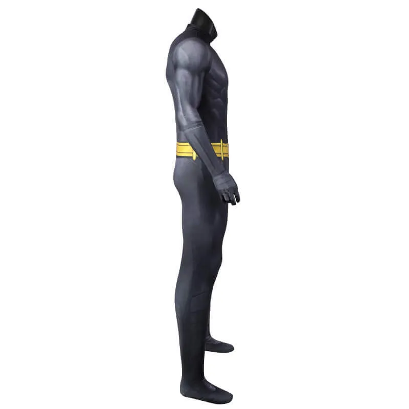 The Flash Batman Bruce Wayne Suit Halloween Cosplay Costume with Cloak