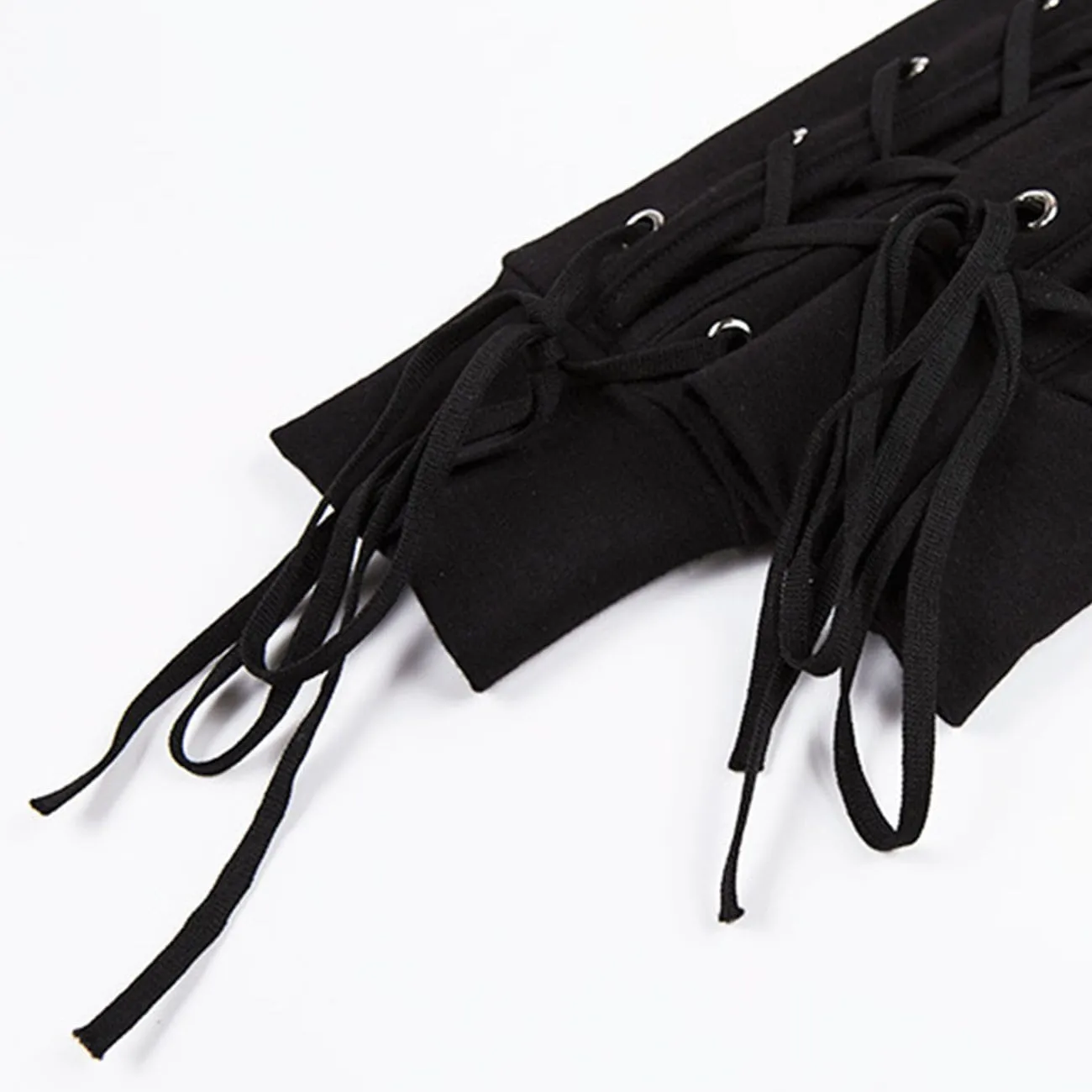 WLS Dark Buttonhole Straps Cropped Hoodie