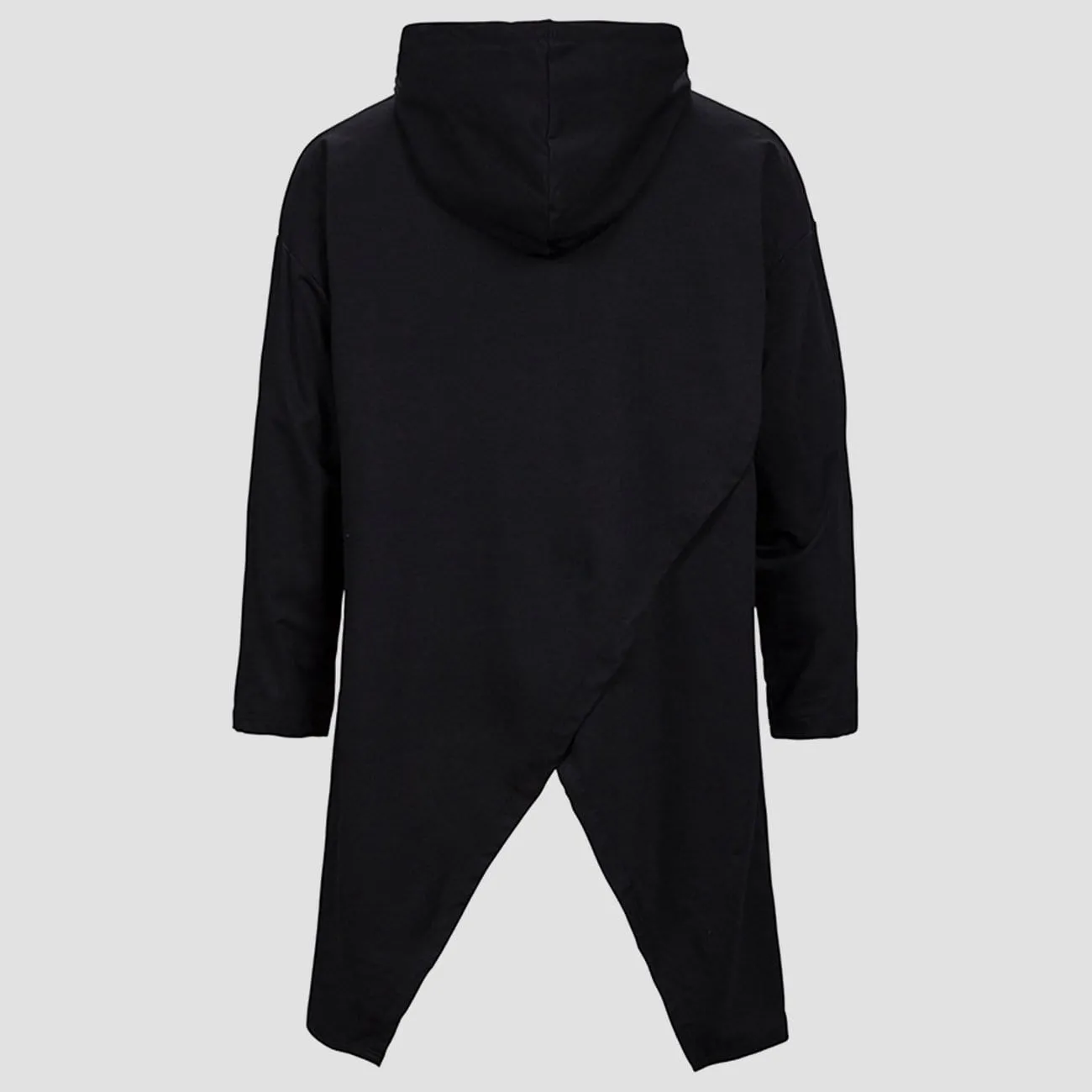 WLS Dark Irregular Split Fork Long Hoodie