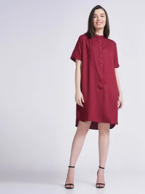 Women Modal Mandarin Collar Dress